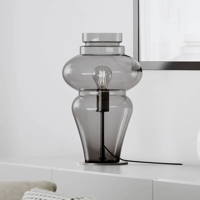 Dolores Tischleuchte, Höhe 40 cm von By Rydéns in Rookgrijs – Produktfoto 1 von 5