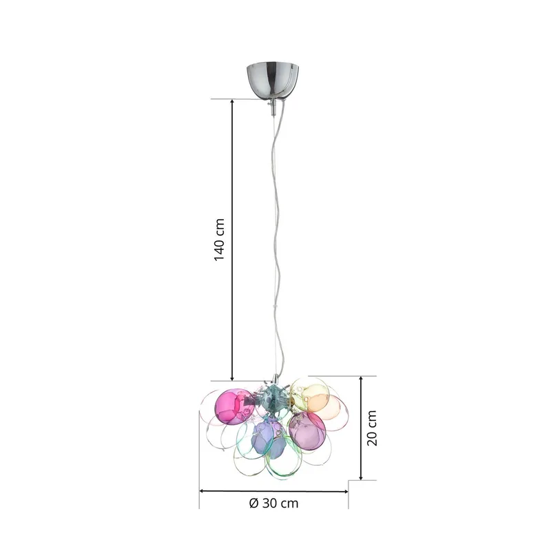 glazen hanglamp Gross, 30 cm by By Rydéns in Bont – product photo 5 of 5