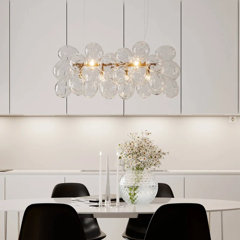 Gross Bar pendel, messing og klar, 80 cm, glas fra By Rydéns i Helder, Messing – produktbillede 3 af 3