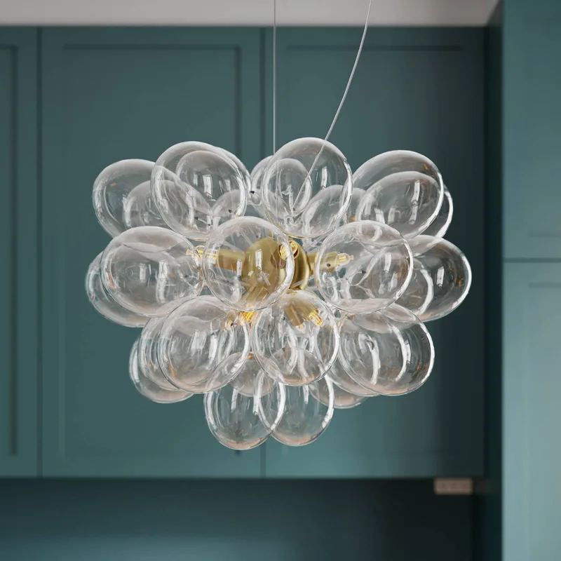 Gross hanglamp, messing/helder, Ø 50 cm, glas by By Rydéns in Helder, Brass – product photo 1 of 2
