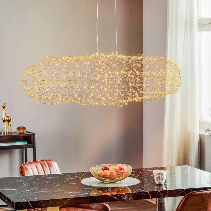 Hayden LED-hængelampe, 115 cm fra By Rydéns i Guld – produktbillede 1 af 5