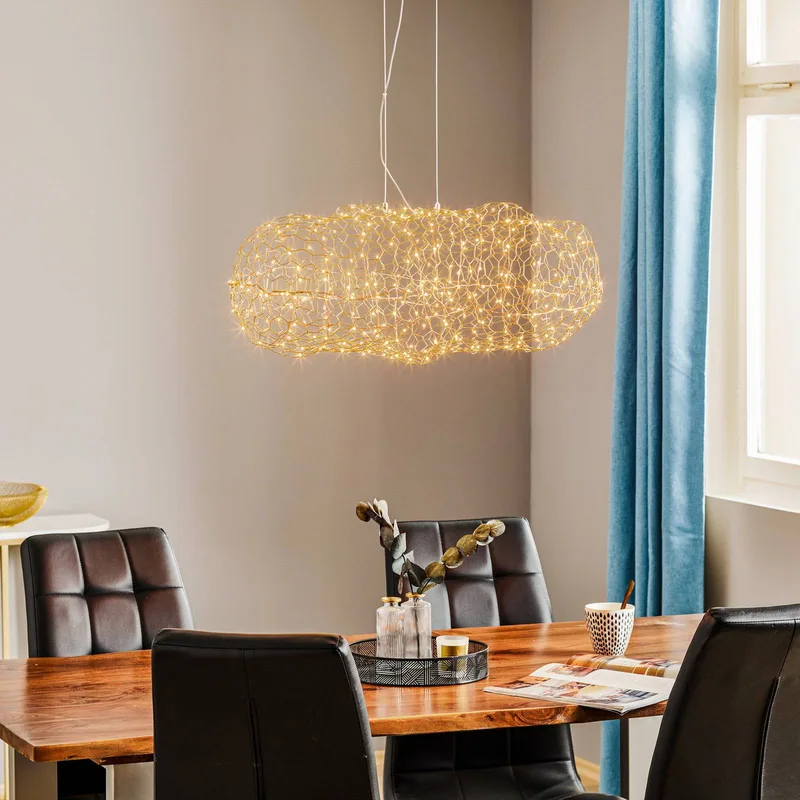 Hayden LED-hængelampe, 76 cm fra By Rydéns i Guld – produktbillede 1 af 5