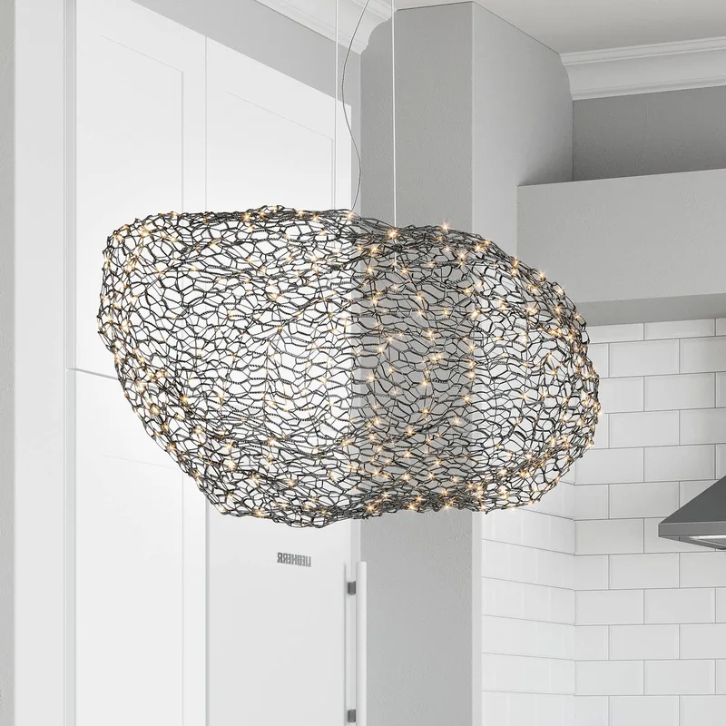 Hayden LED-hængelampe sort mat 76 cm fra By Rydéns i Mat zwart – produktbillede