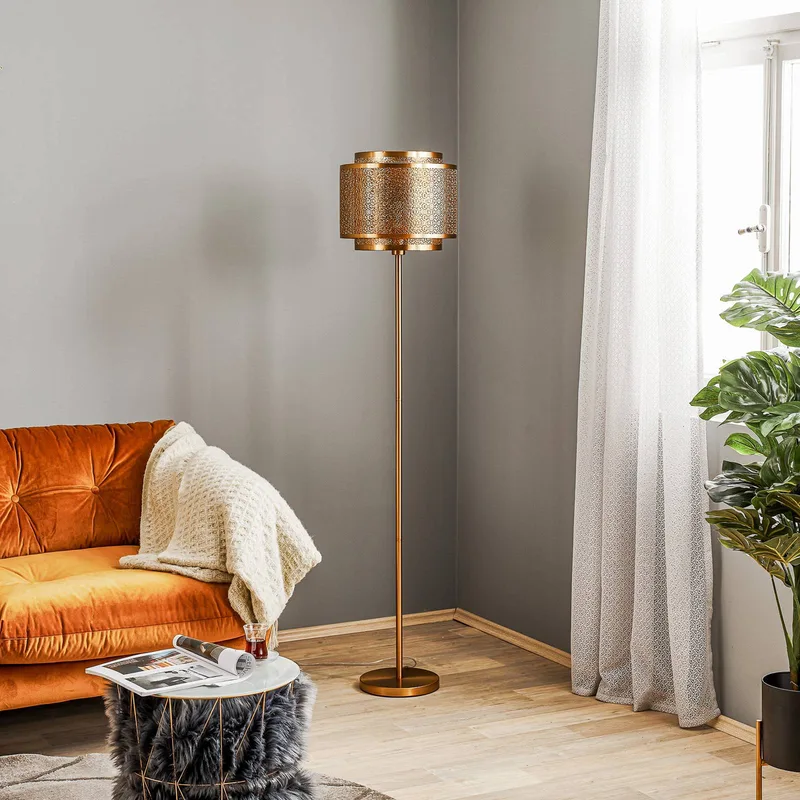 Hermine lampadaire, laiton de By Rydéns en Mat messing – photo produit 3 sur 5