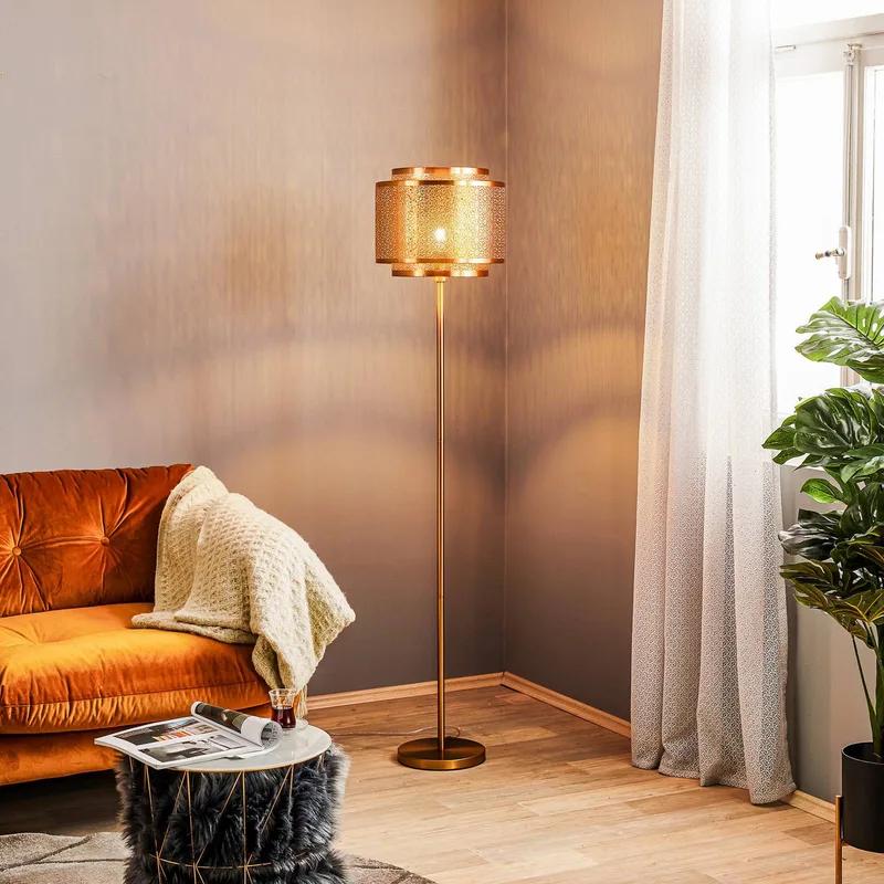 Hermine lampadaire, laiton de By Rydéns en Mat messing – photo produit 2 sur 5