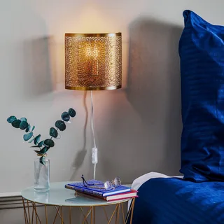 Hermine væglampe med kabel, messing fra By Rydéns i Mat messing – produktbillede 2 af 5