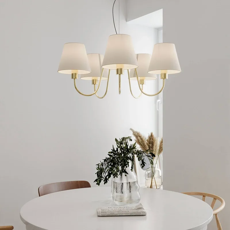 Suspension Lynx, intensité lumineuse variable de By Rydéns en Laiton, Blanc – photo produit