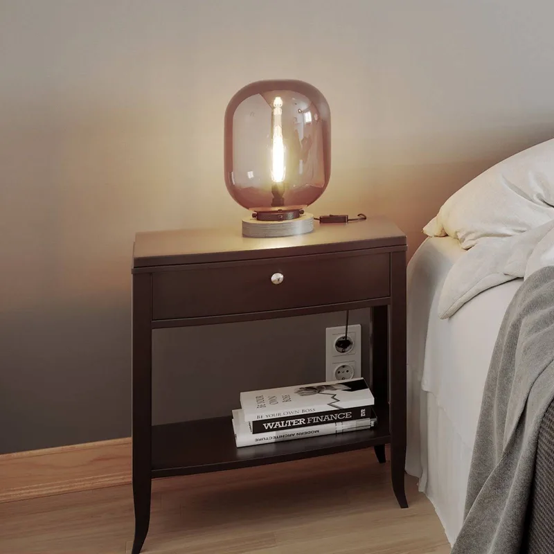 Lampe de table Leola Noir Marbre-gris fumée de By Rydéns en Rookgrijs – photo produit 2 sur 4