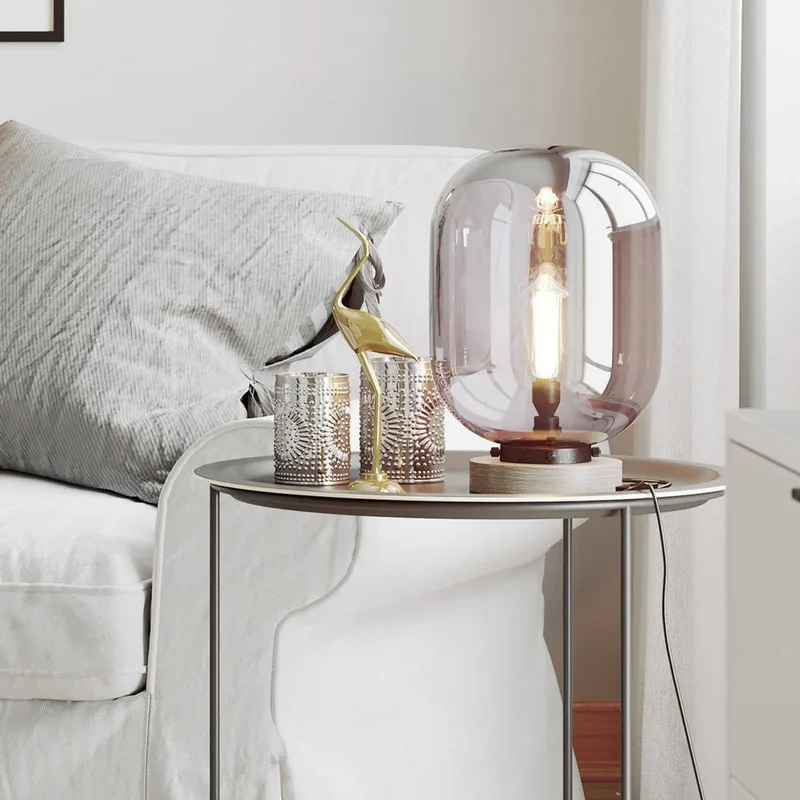 Lampe de table Leola Noir Marbre-gris fumée de By Rydéns en Rookgrijs – photo produit 1 sur 4