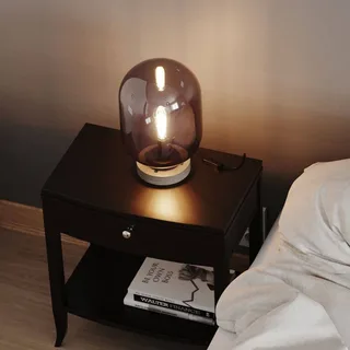 Lampe de table Leola Noir Marbre-gris fumée de By Rydéns en Rookgrijs – photo produit 4 sur 4
