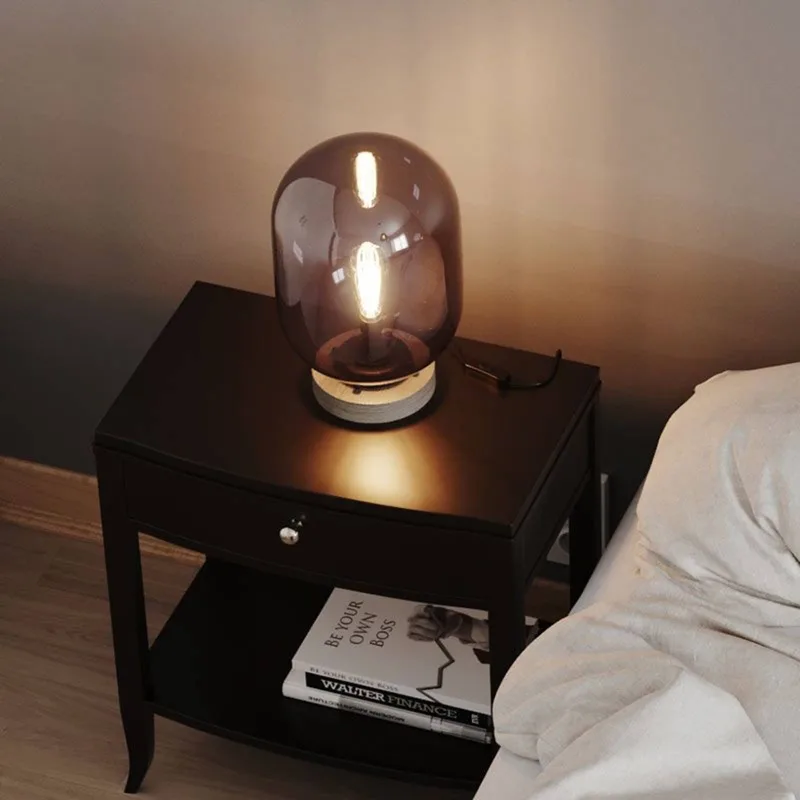 Lampe de table Leola Noir Marbre-gris fumée de By Rydéns en Rookgrijs – photo produit 4 sur 4
