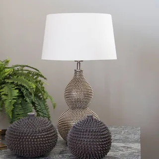 Lofty bordslampa med textilskärm vit från By Rydéns i Krom, Vit – produktbild 2 av 2