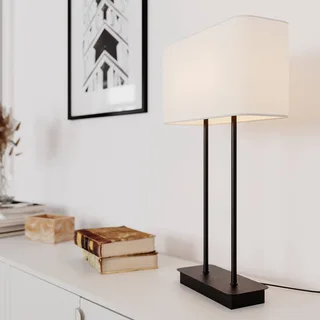 Luton tafellamp, wit/zwart, 56cm van By Rydéns in Wit, Zwart – productfoto 3 van 3