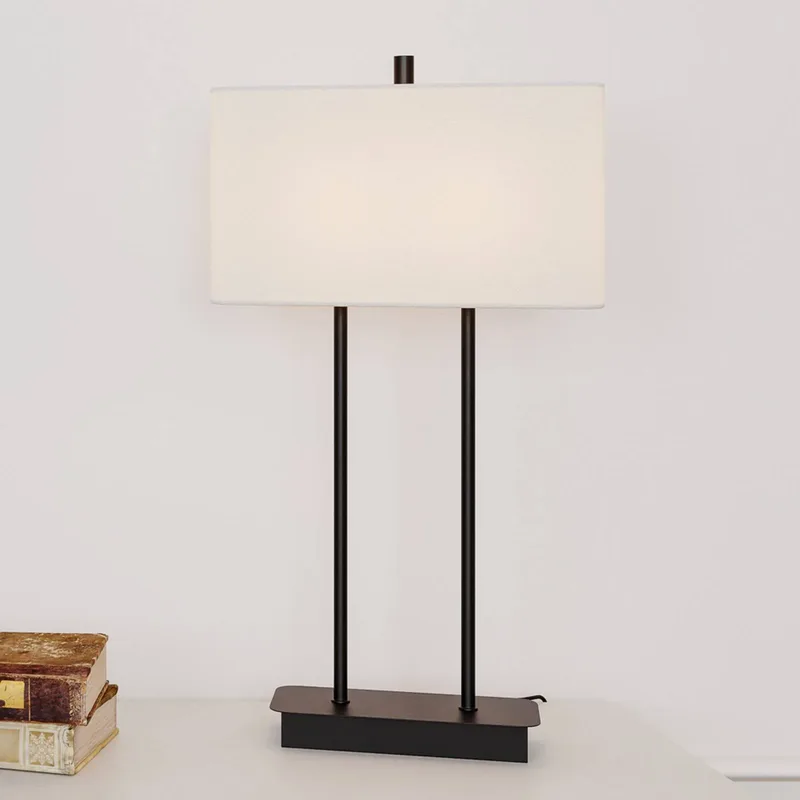 Luton tafellamp, wit/zwart, 56cm van By Rydéns in Wit, Zwart – productfoto 1 van 3