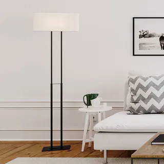 Luton vloerlamp, wit/zwart, 150cm van By Rydéns in Wit, Zwart – productfoto 1 van 2