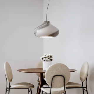 Mira hanglamp, zwart, Ø 45 cm, glas från By Rydéns i Svart, Vit – produktbild 2 av 2