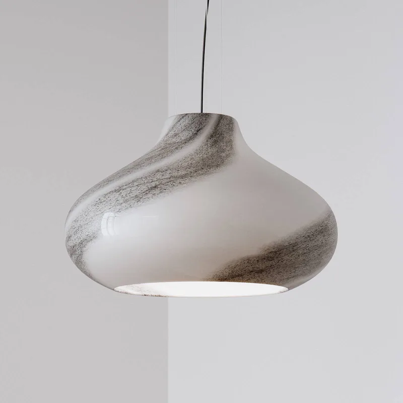 Mira hanglamp, zwart, Ø 45 cm, glas från By Rydéns i Svart, Vit – produktbild 1 av 2