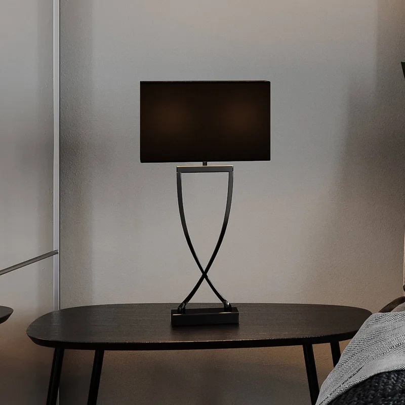 Omega Lampe de Table Black/Chrome de By Rydéns en Chrome, Noir – photo produit 1 sur 2