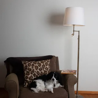Orlando golvlampa läslampa antik/beige från By Rydéns i Antiek, Beige – produktbild 1 av 2