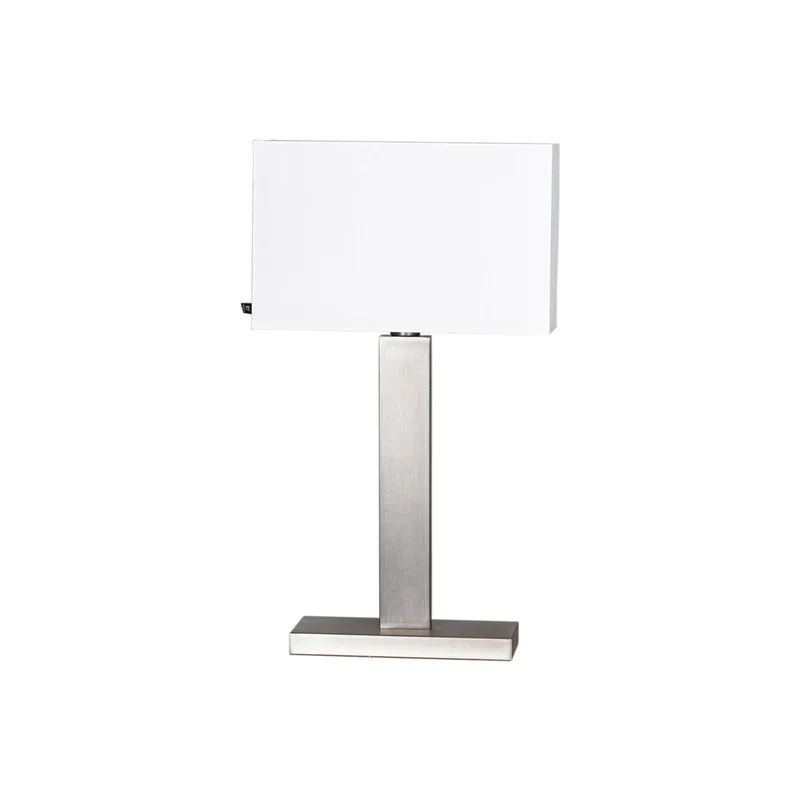 Prime bordlampe højde 69 cm nikkel/hvid fra By Rydéns i Nikkel, Hvid – produktbillede