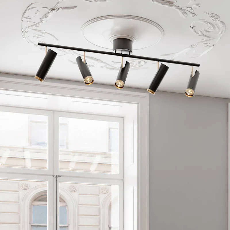 Rail pour plafond Puls Noir mat de By Rydéns en Mat zwart – photo produit
