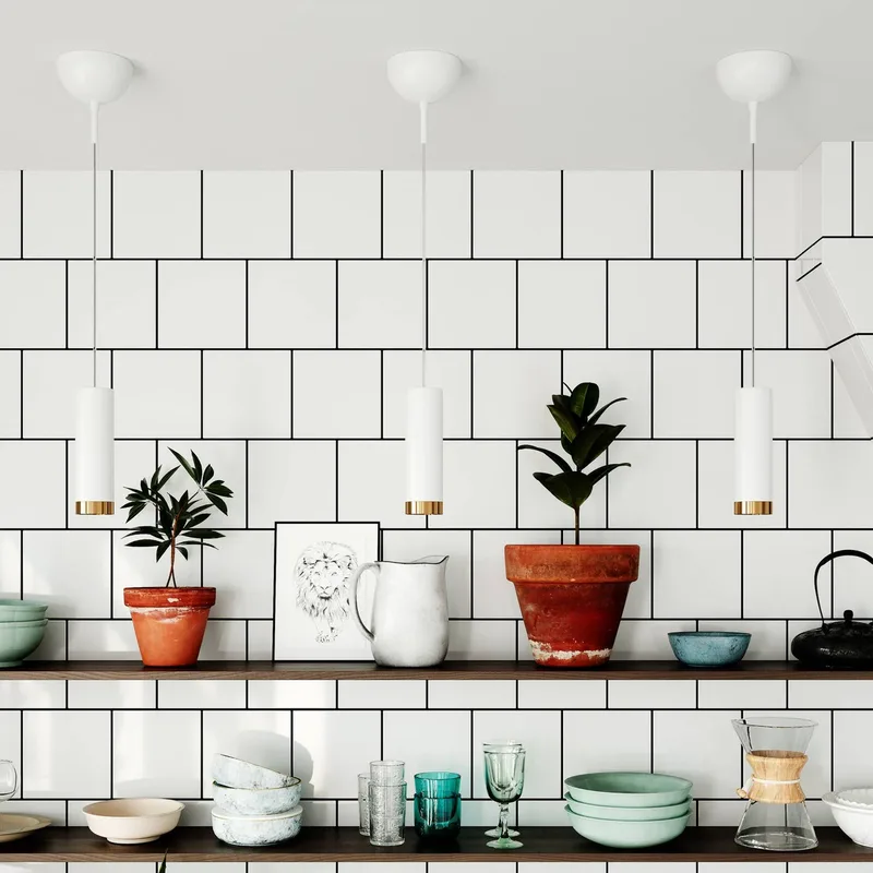 Puls hanglamp 1-lamp de By Rydéns en Mat wit – photo produit