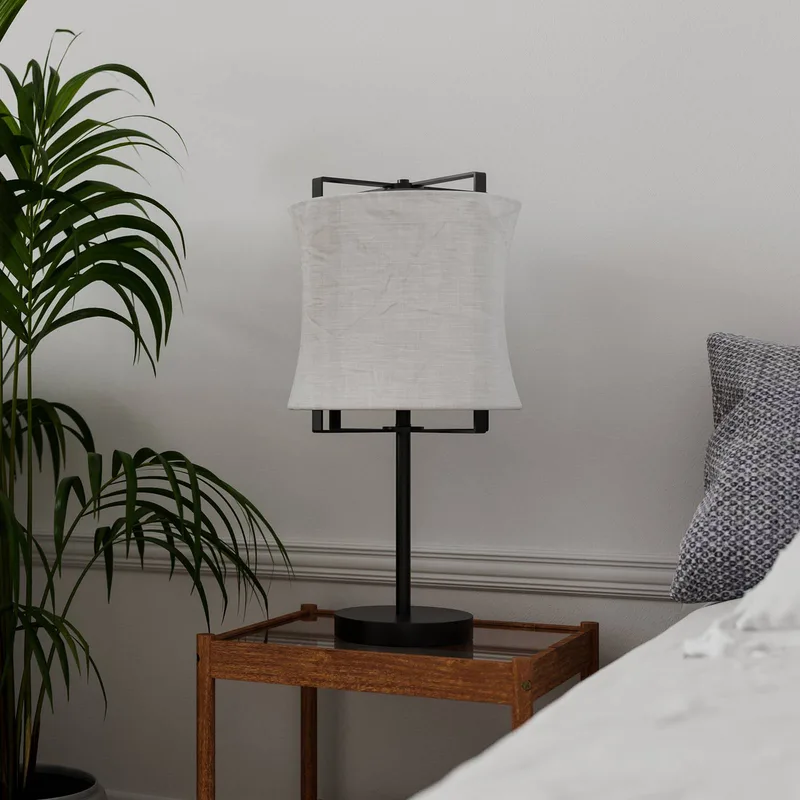 Softy bordslampa med linskärm von By Rydéns in Schwarz, Weiß – Produktfoto