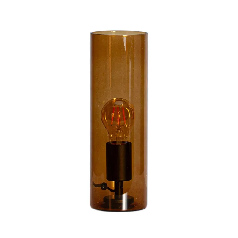 Lampe de table Flake, hauteur 30 cm, verre, E27 de By Rydéns en Cognac – photo produit 1 sur 4