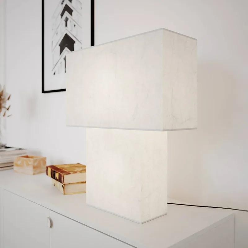 Lampe de table iSquare, hauteur 50 cm de By Rydéns en Blanc – photo produit 1 sur 3