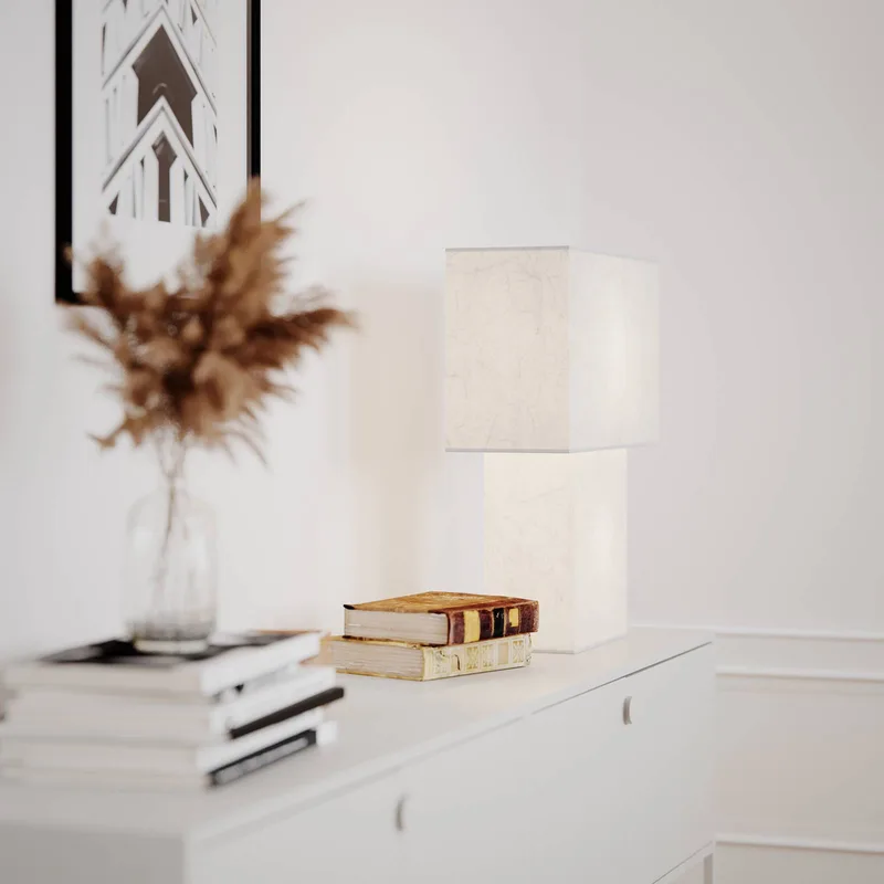 Lampe de table iSquare, hauteur 50 cm de By Rydéns en Blanc – photo produit 3 sur 3
