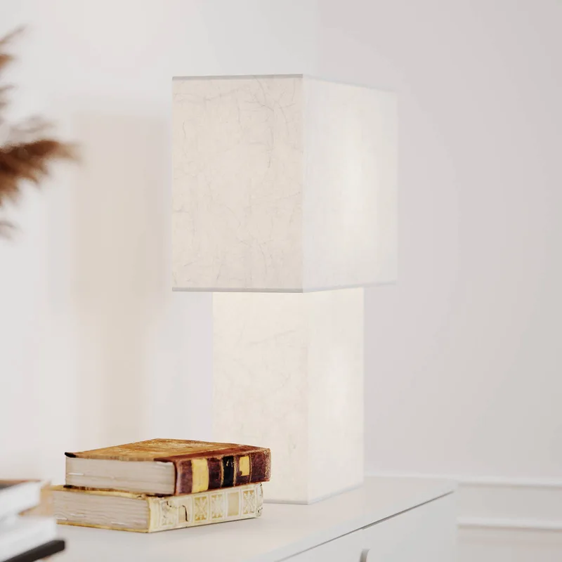 Lampe de table iSquare, hauteur 50 cm de By Rydéns en Blanc – photo produit 2 sur 3