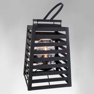 Terraslamp Yankton in lantaarnvorm van By Rydéns in Zwart, Transparant – productfoto 1 van 4