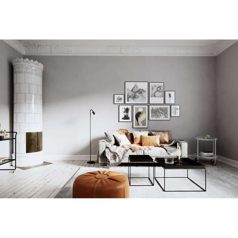 vloerlamp Curve, metaal, GU10 van By Rydéns in Matzwart – productfoto 1 van 2