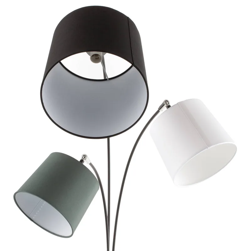 vloerlamp Foggy, 3-lamps, zwart van By Rydéns in Zwart, Grijs, Wit – productfoto 5 van 5