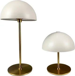 ALONG LED mini tafellamp beige/messing – set van 3 de Dyberg Larsen en Beige, Laiton – photo produit 1 sur 5
