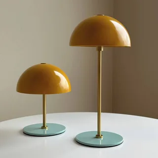 ALONG LED mini tafellamp curry/turquoise – set van 3 de Dyberg Larsen en Curry, Laiton, Turquoise – photo produit 2 sur 5