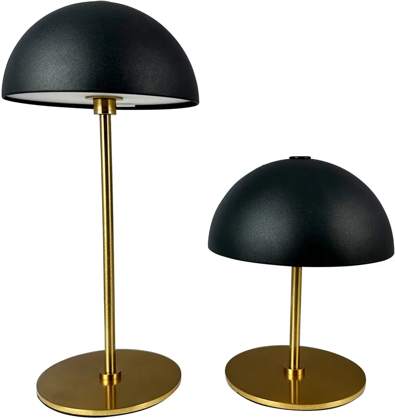 ALONG LED mini tafellamp zwart/messing – set van 3 fra Dyberg Larsen i Sort, Messing – produktbillede