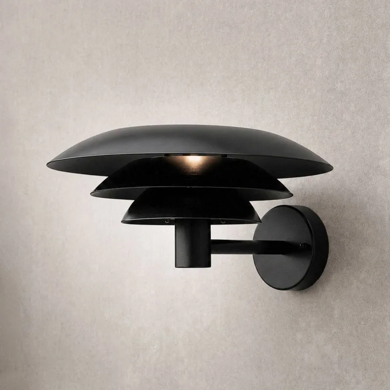 buitenwandlamp DL30, aluminium, Ø 30 cm, G9 de Dyberg Larsen en Noir – photo produit 2 sur 2