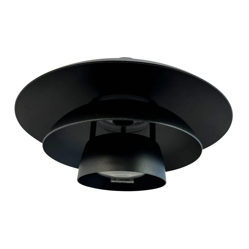 buitenwandlamp Morph, Ø 24 cm, zwart, metaal fra Dyberg Larsen – produktbillede 4 af 4
