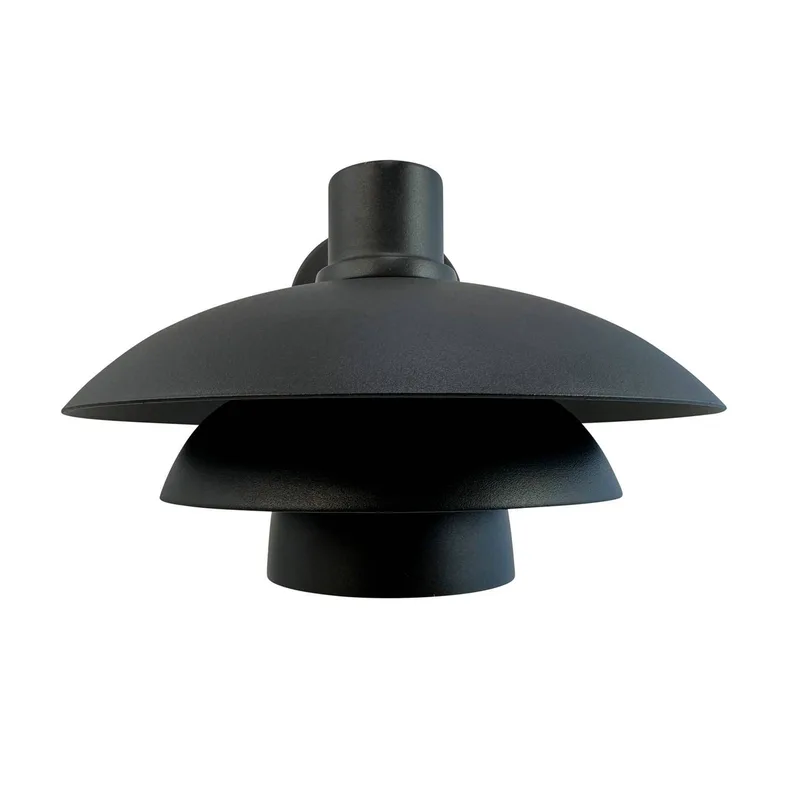 buitenwandlamp Morph, Ø 24 cm, zwart, metaal fra Dyberg Larsen – produktbillede 3 af 4