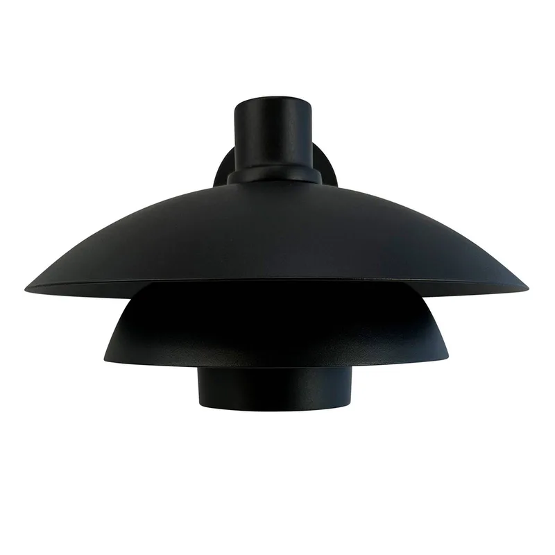 buitenwandlamp Morph, Ø 30 cm, zwart, metaal från Dyberg Larsen – produktbild 1 av 4