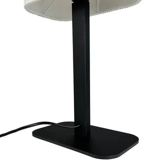 Lampe à poser en métal et tissu noir/blanc de Dyberg Larsen en Naturel, Noir – photo produit 5 sur 5