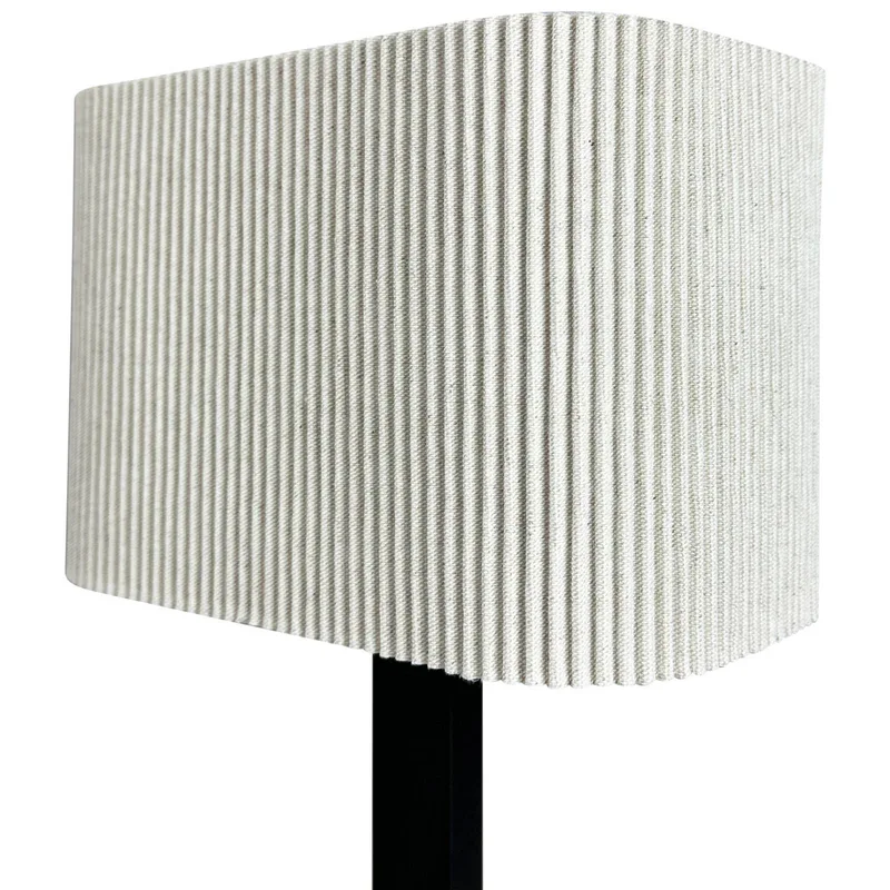 Lampe à poser en métal et tissu noir/blanc de Dyberg Larsen en Naturel, Noir – photo produit 4 sur 5