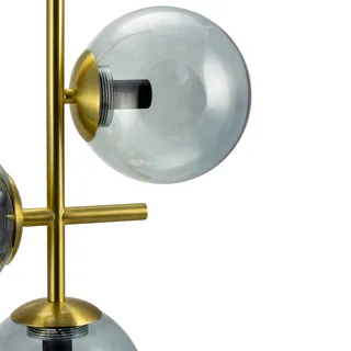 Como hanglamp, 3-lamps, messing de Dyberg Larsen en Laiton, Rookgrijs – photo produit 3 sur 3