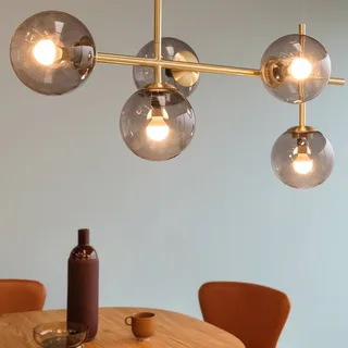 Como Pendelleuchte Brass von Dyberg Larsen in Messing, Rookgrijs – Produktfoto 3 von 5