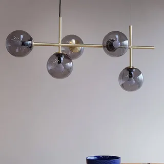 Como Pendelleuchte Brass von Dyberg Larsen in Messing, Rookgrijs – Produktfoto 2 von 5