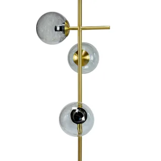 Como vloerlamp, 4-lamps, messing de Dyberg Larsen en Laiton, Rookgrijs – photo produit 2 sur 3