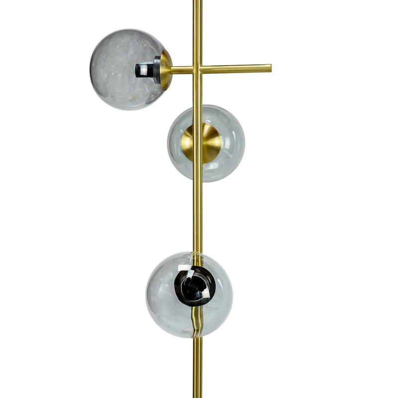 Como vloerlamp, 4-lamps, messing de Dyberg Larsen en Laiton, Rookgrijs – photo produit 2 sur 3