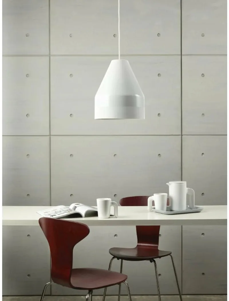 CRAYON hanglamp met matwit - ø18 x h21cm fra Dyberg Larsen i Hvid – produktbillede