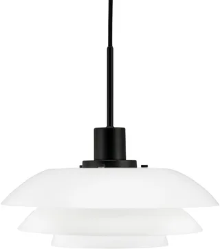 DL31 Hängeleuchte Glasschirm schwarz von Dyberg Larsen in Weiß – Produktfoto 1 von 2